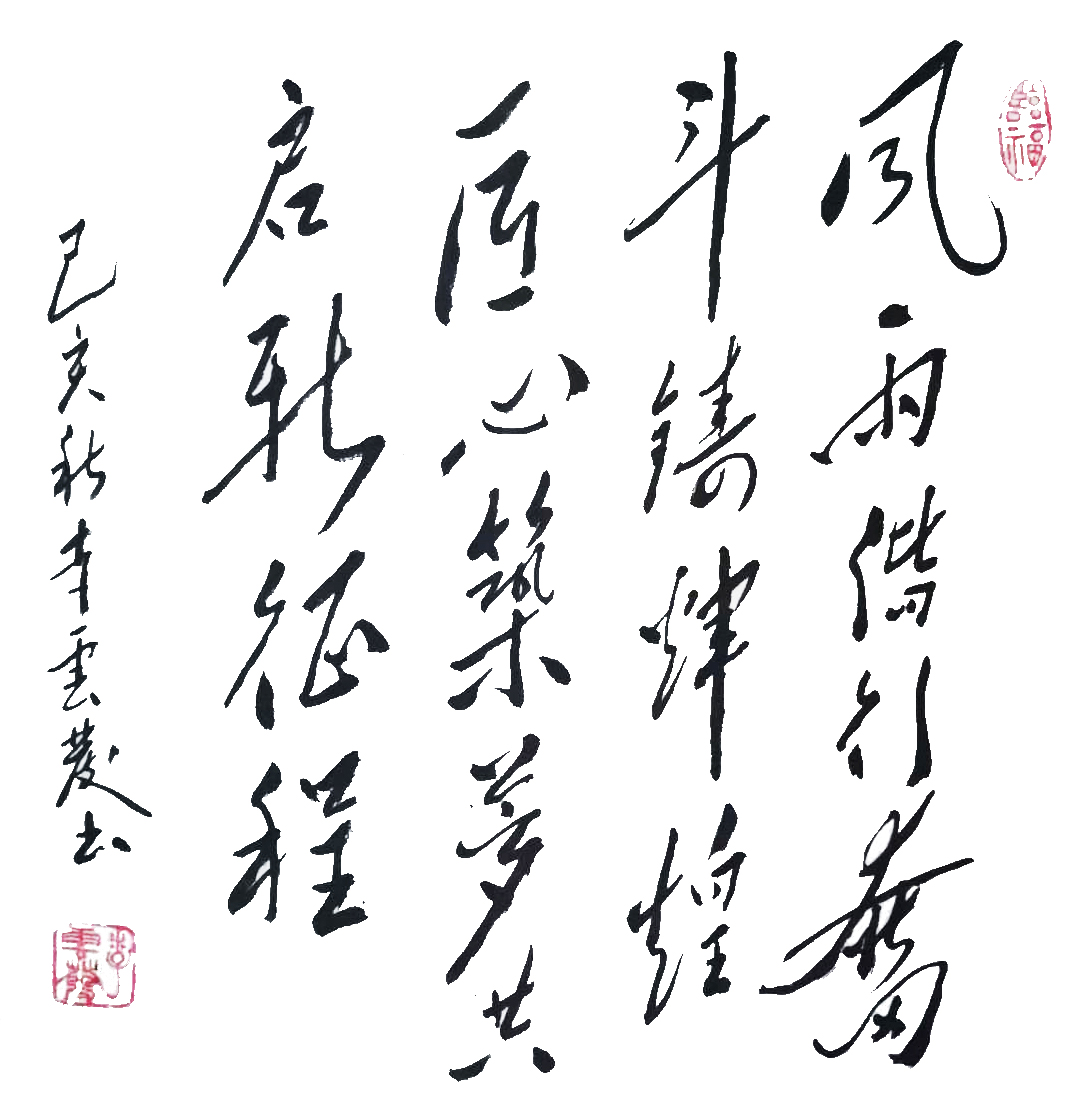 風雨偕行奮斗鑄輝煌——李云發書法